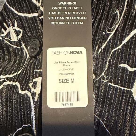 Fashion Nova Pilisse Faces Women's Shirt Dress M - Picture 7 of 8